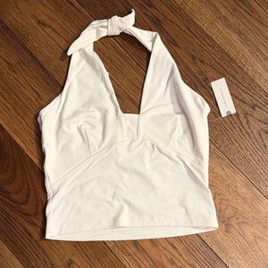 Anthropologie Halter Tie Crop Top NWT Sz S